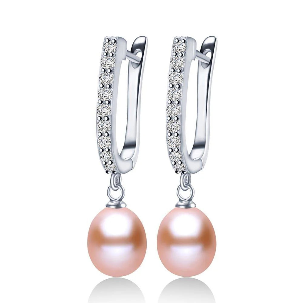 Pearl Earrings From Natural Freshwater