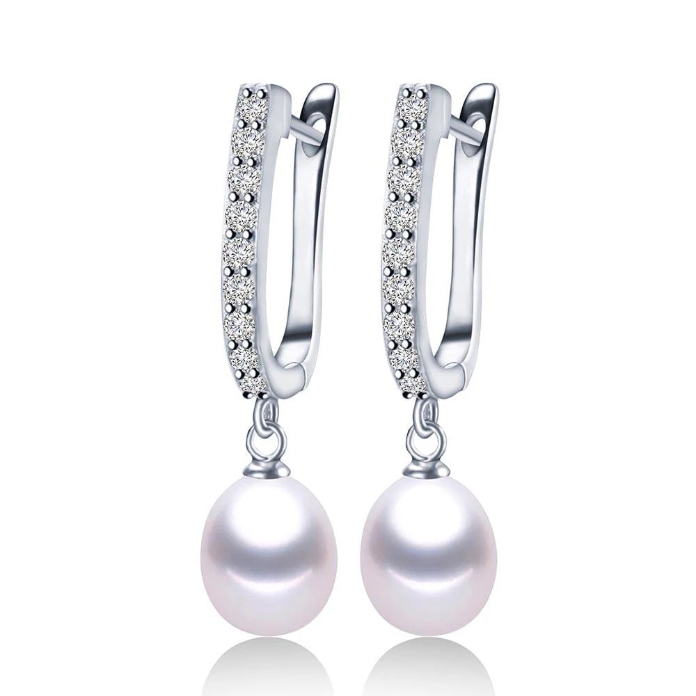 Pearl Earrings From Natural Freshwater