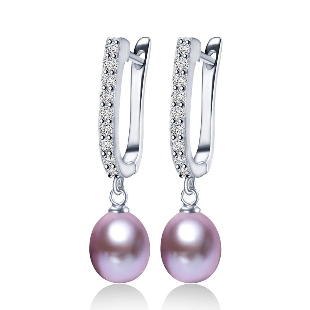 Pearl Earrings From Natural Freshwater