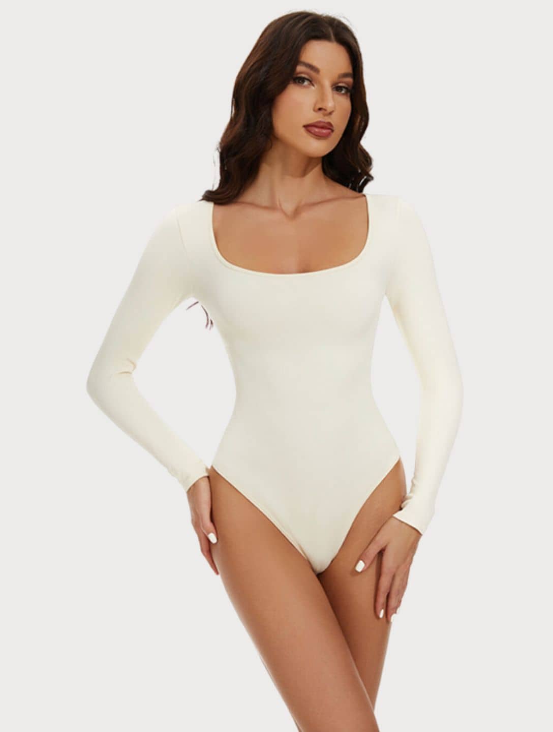 Long Sleeve Thong Bodysuit