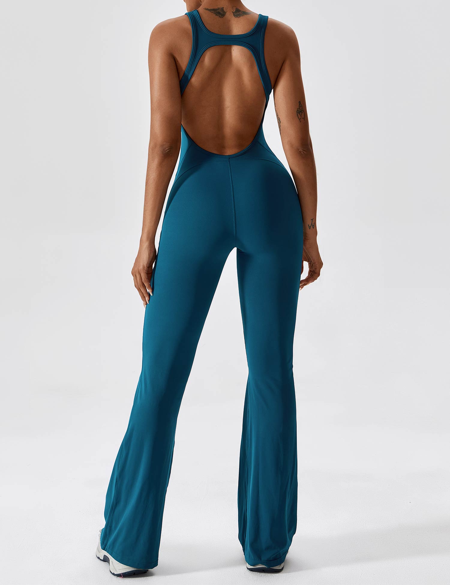 Open Back Flared Jumpsuit