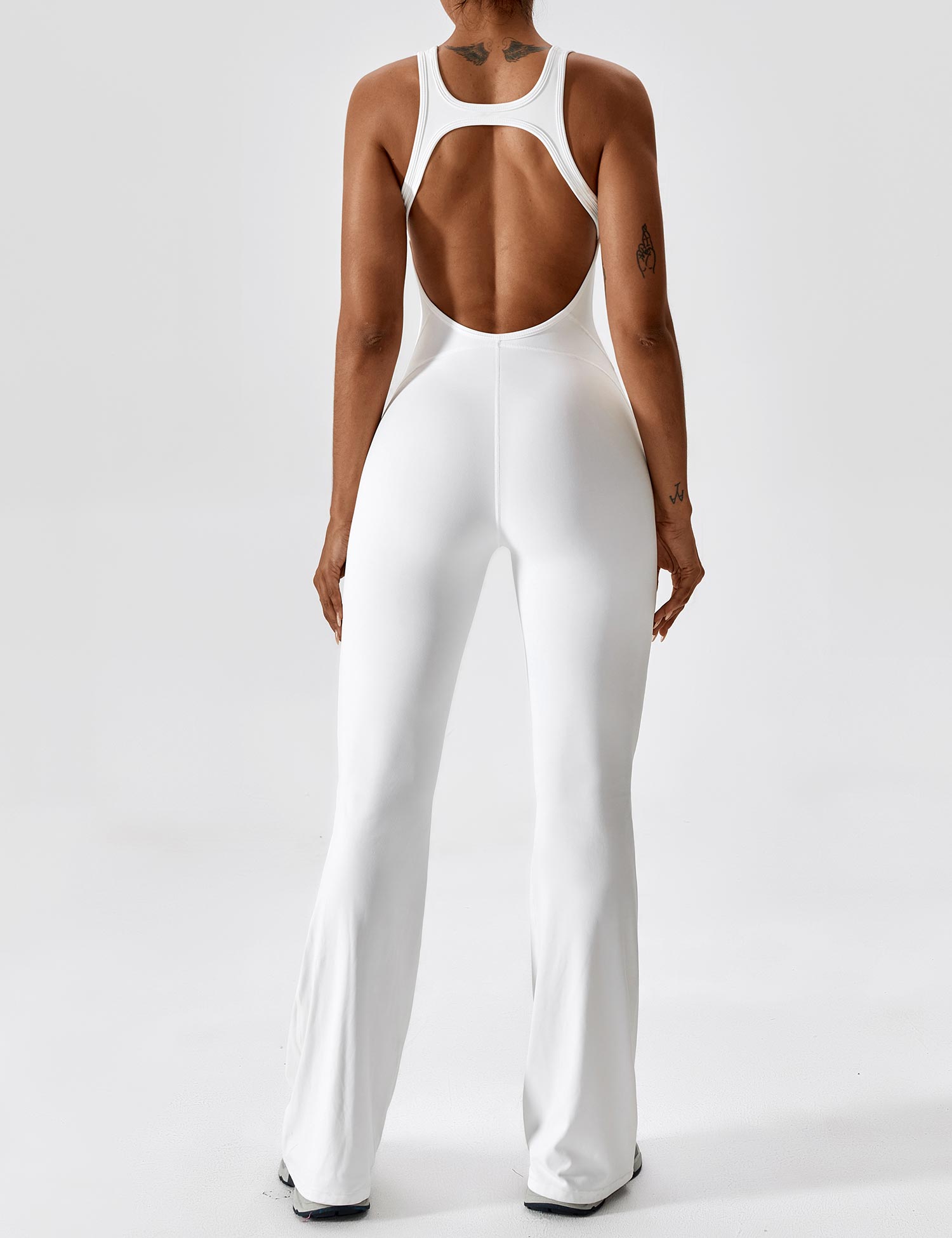 Open Back Flared Jumpsuit